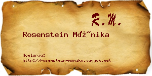 Rosenstein Mónika névjegykártya