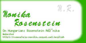 monika rosenstein business card